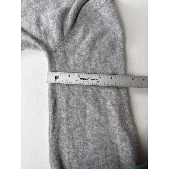 Aqua cashmere ballon sleeve M gray sweater - Picture 4 of 11